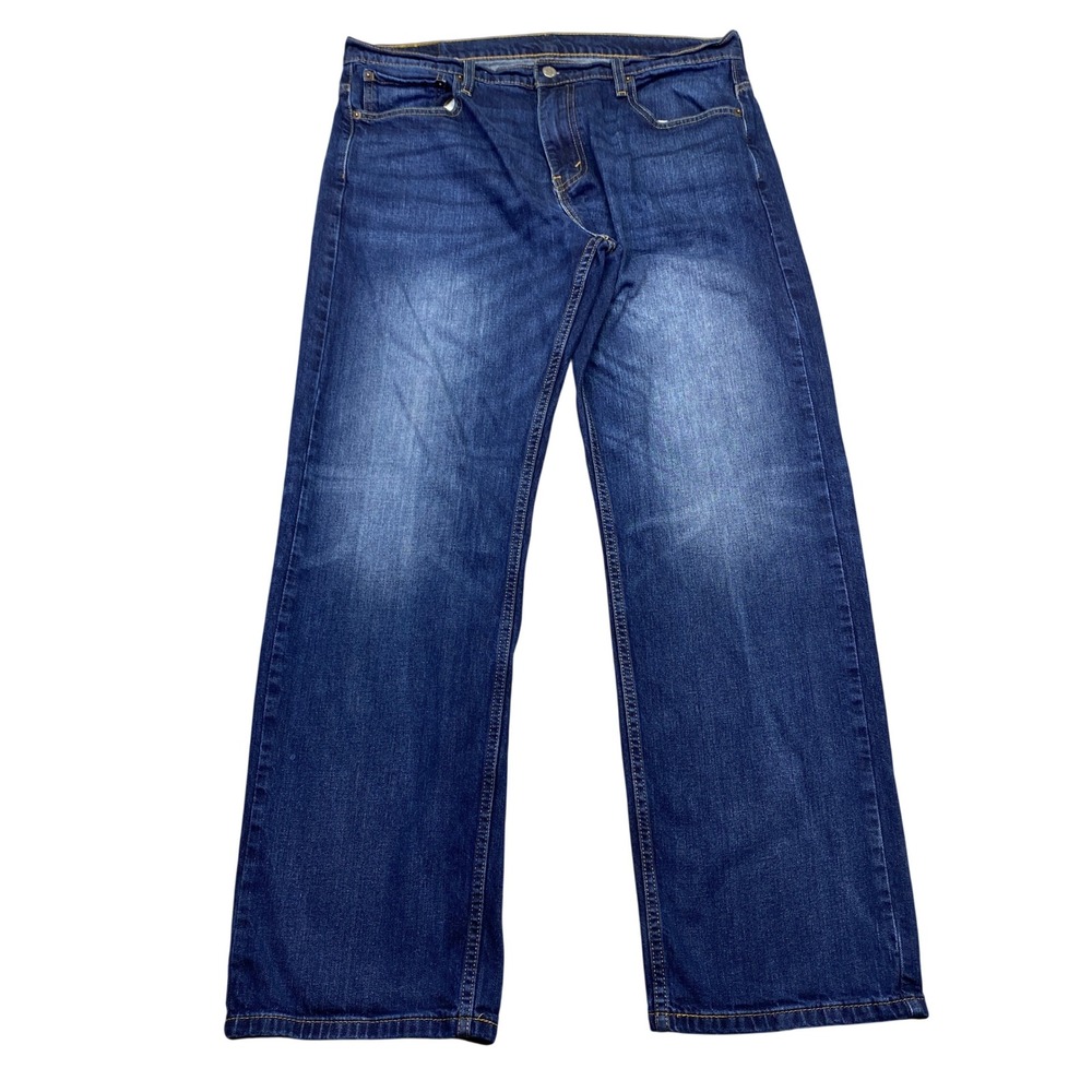 Levis 569 Loose Straight Leg Mens Jeans Dark Wash Blue Sz 34 Fits 36" Baggy Fit